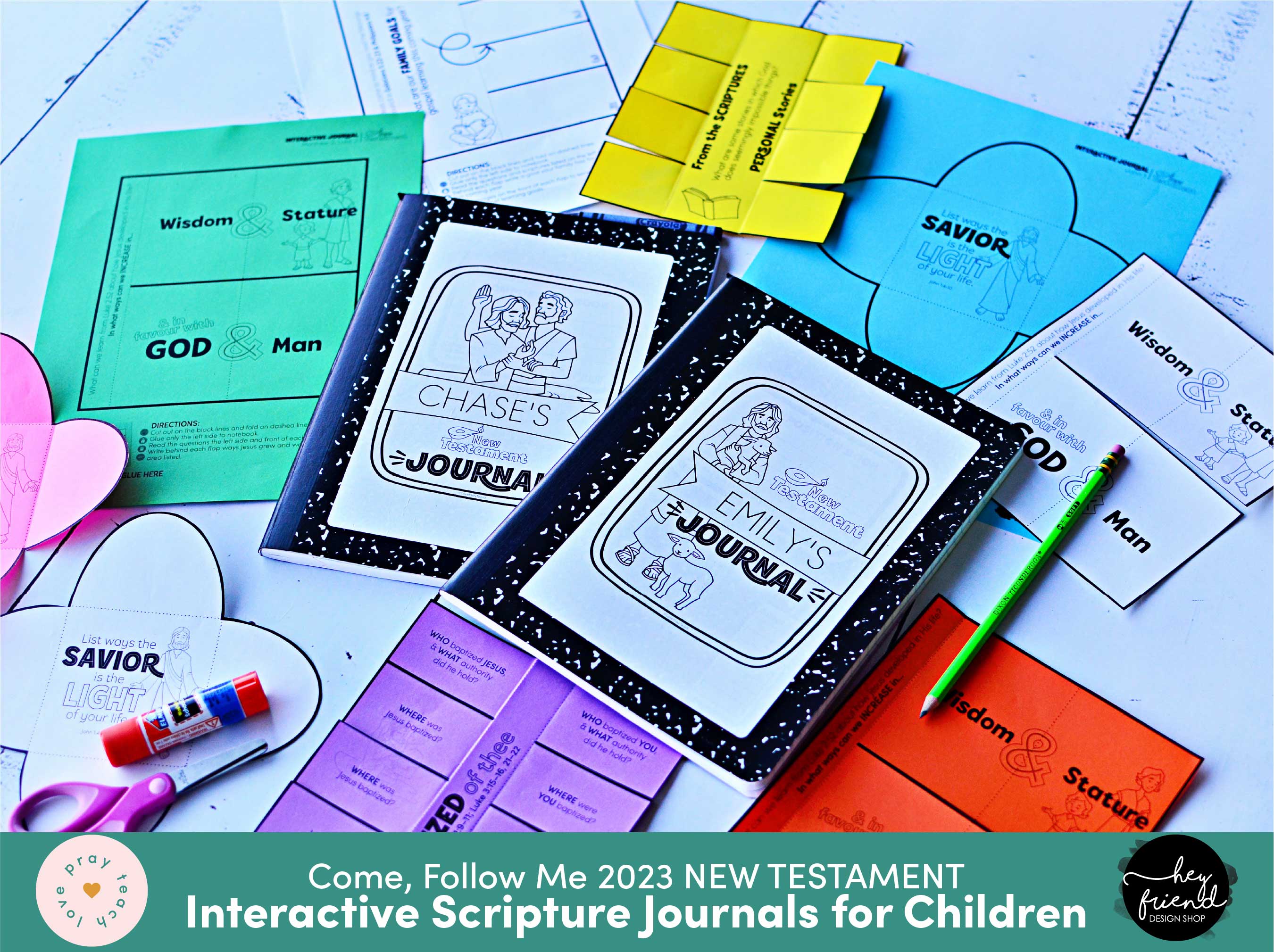 Children's Interactive New Testament Scripture Journals for Come, Follow Me 2023 www.LovePrayTeach.com