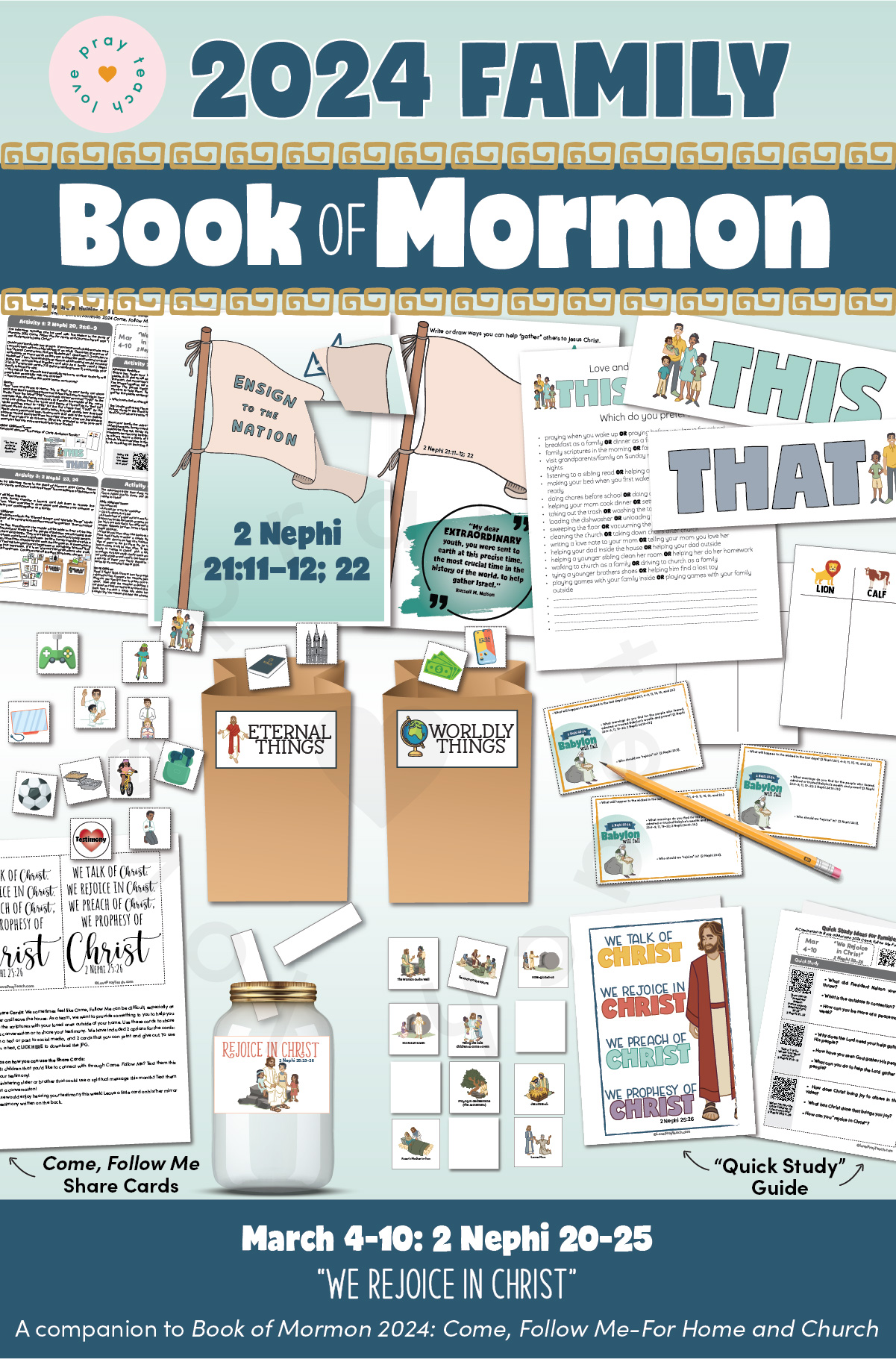 Book of Mormon Home and Family Lesson Packets: A Companion to the Come ...