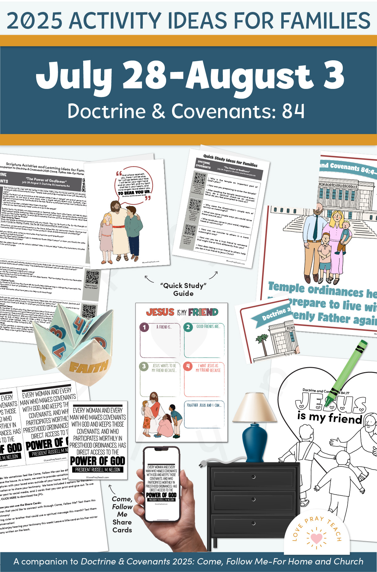 Activities and Learning Ideas for Families: July 28-August 3, Doctrine and Covenants 84, A companion to Doctrine and Covenants 2025 Come, Follow Me Home and Church"