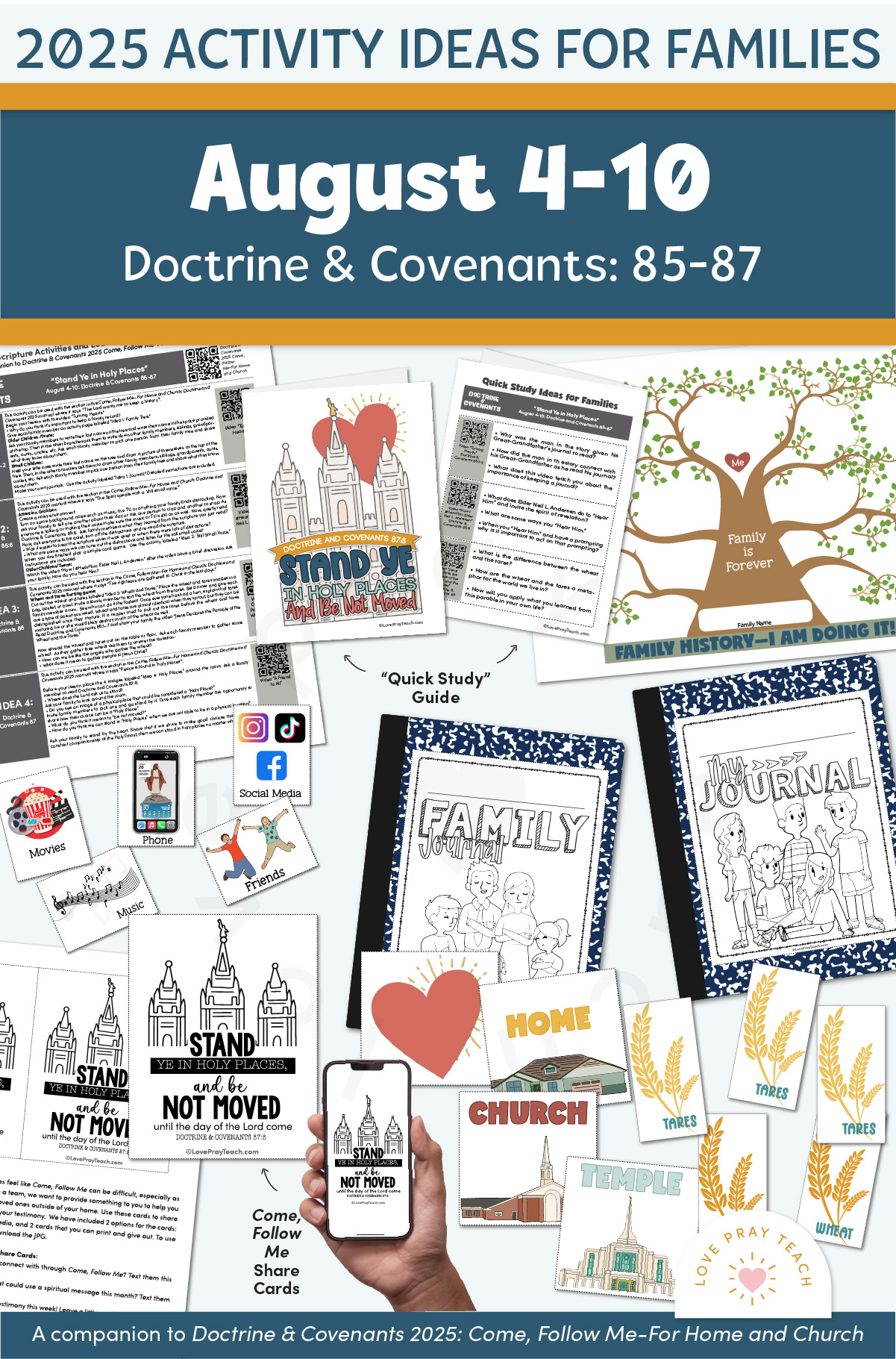 Activities and Learning Ideas for Families: August 4-10, Doctrine and Covenants 85-87, A companion to Doctrine and Covenants 2025 Come, Follow Me Home and Church"